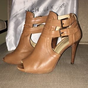 Michael Kors Peep Toe High Heel Boots